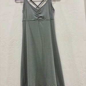 Prana grey and White Striped sporty Dress